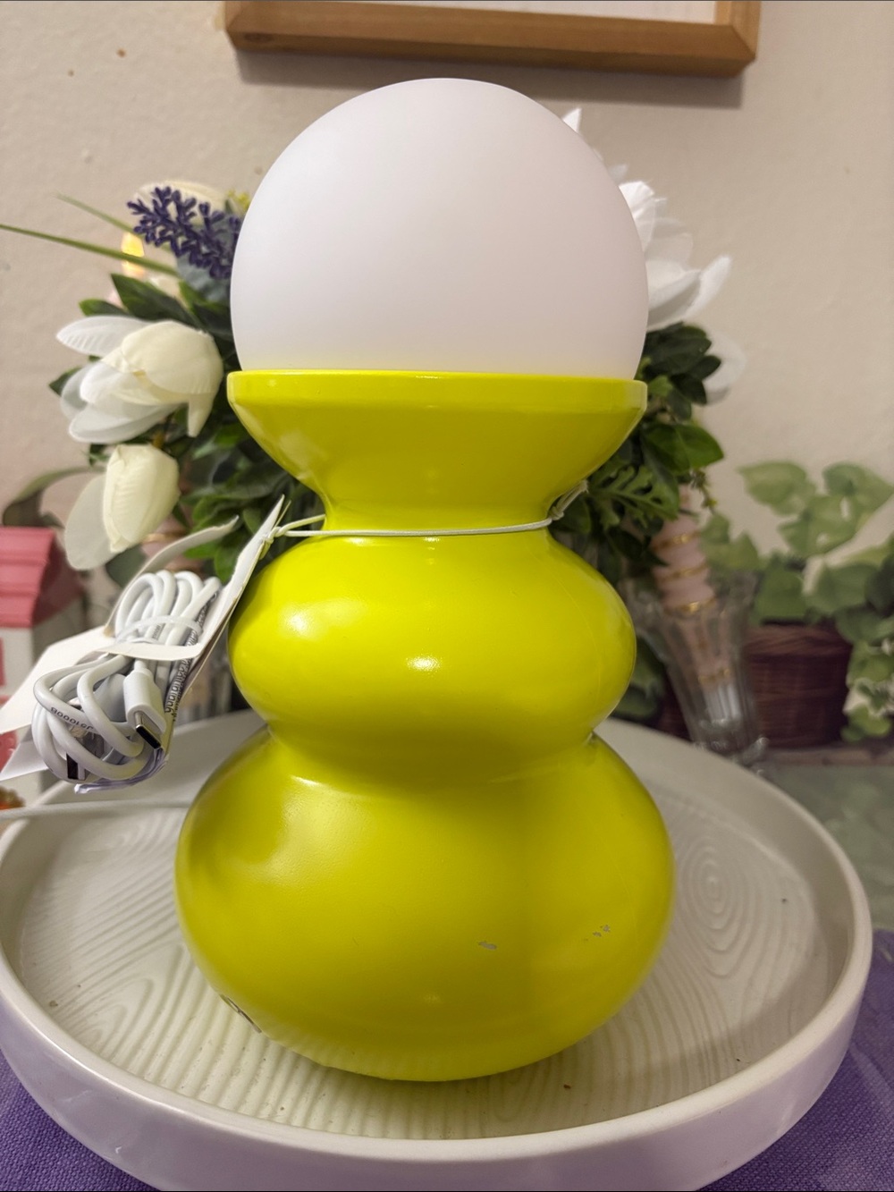 Room Essentials Lime Green Rounded Table Lamp